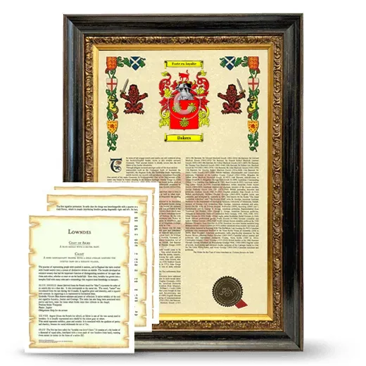 Dakers Framed Armorial History and Symbolism - Heirloom