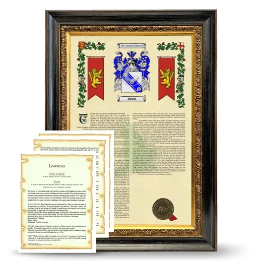 Dawn Framed Armorial History and Symbolism - Heirloom