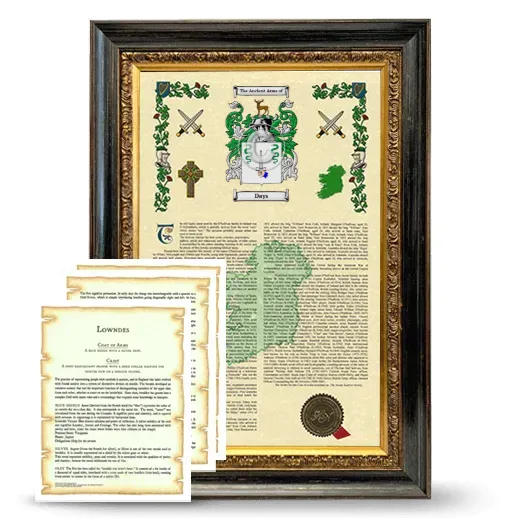 Days Framed Armorial History and Symbolism - Heirloom
