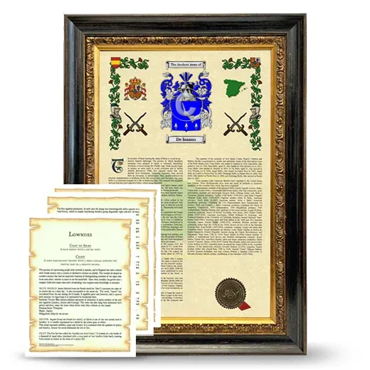 De lozano Framed Armorial History and Symbolism - Heirloom