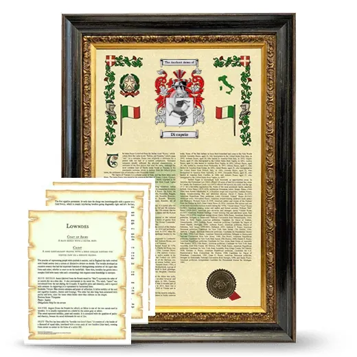 Di caprio Framed Armorial History and Symbolism - Heirloom