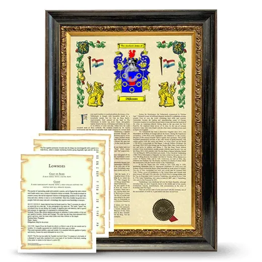 Dijkman Framed Armorial History and Symbolism - Heirloom