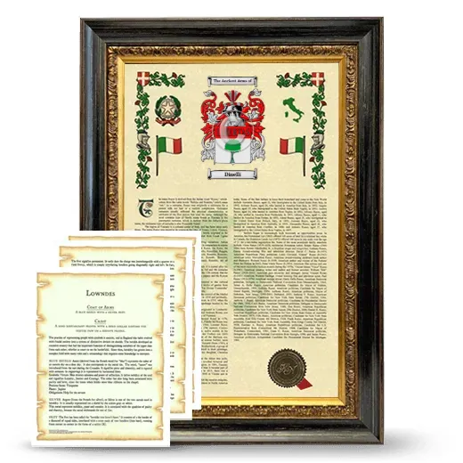 Dinelli Framed Armorial History and Symbolism - Heirloom