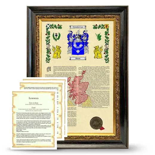 Ducat Framed Armorial History and Symbolism - Heirloom