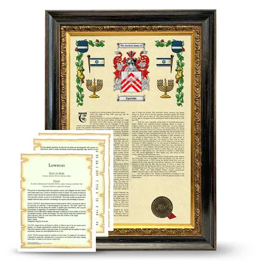 Epstein Framed Armorial History and Symbolism - Heirloom