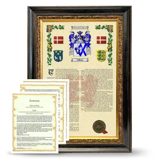 Eriksen Framed Armorial History and Symbolism - Heirloom