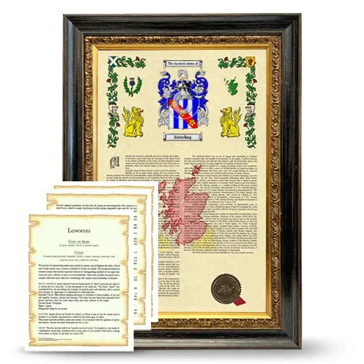 Esterling Framed Armorial History and Symbolism - Heirloom