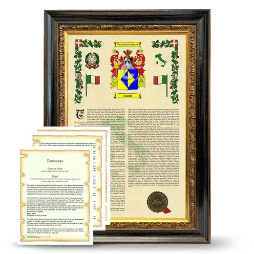 Faccio Framed Armorial History and Symbolism - Heirloom