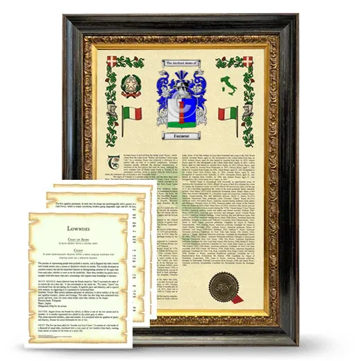 Farnese Framed Armorial History and Symbolism - Heirloom
