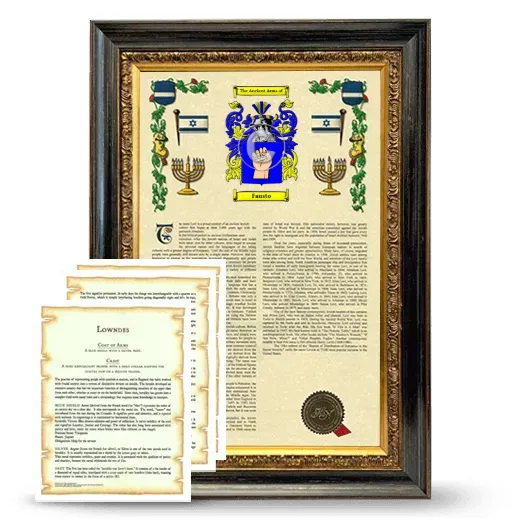 Fausto Framed Armorial History and Symbolism - Heirloom