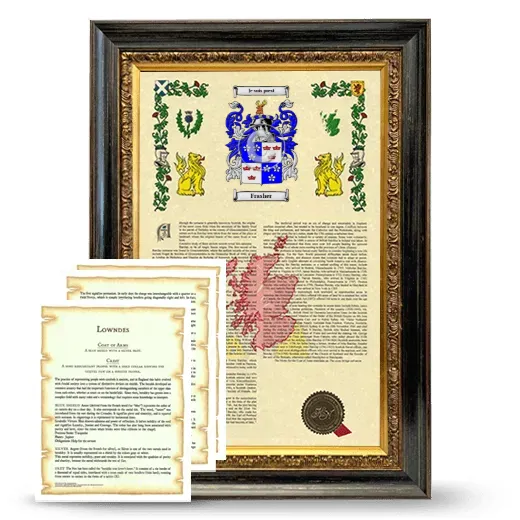Frasher Framed Armorial History and Symbolism - Heirloom