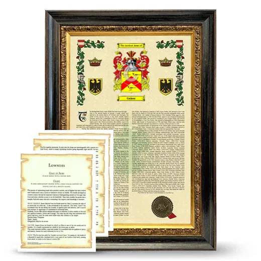 Gaiser Framed Armorial History and Symbolism - Heirloom