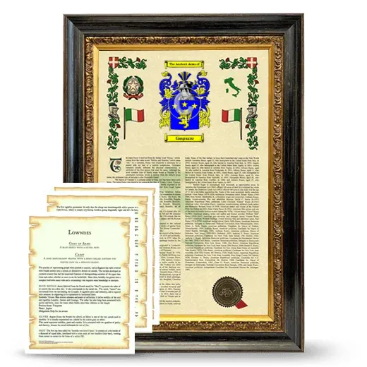 Gasparro Framed Armorial History and Symbolism - Heirloom