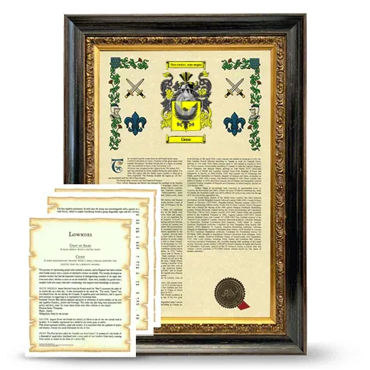 Gene Framed Armorial History and Symbolism - Heirloom