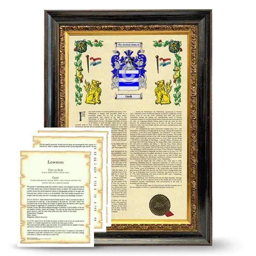 Gock Framed Armorial History and Symbolism - Heirloom