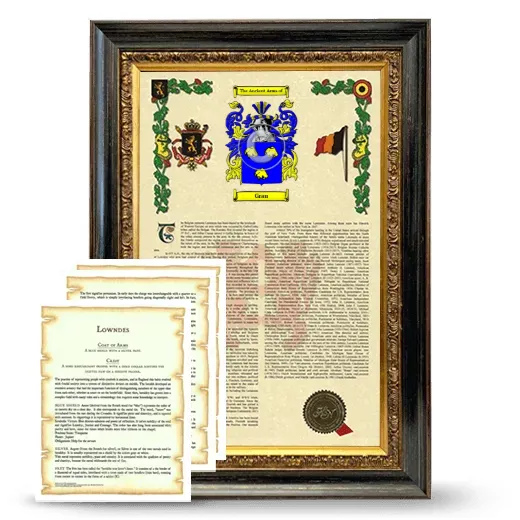 Grau Framed Armorial History and Symbolism - Heirloom