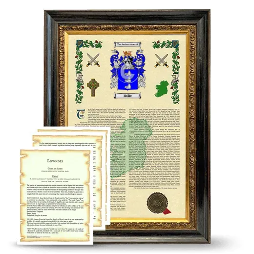 Hallie Framed Armorial History and Symbolism - Heirloom