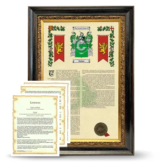 Hamm Framed Armorial History and Symbolism - Heirloom