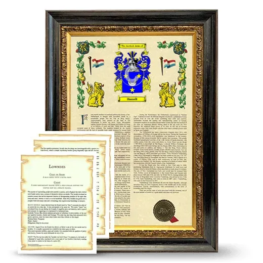 Hasselt Framed Armorial History and Symbolism - Heirloom
