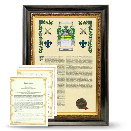 Hermes Framed Armorial History and Symbolism - Heirloom