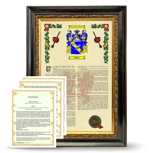 Hoben Framed Armorial History and Symbolism - Heirloom