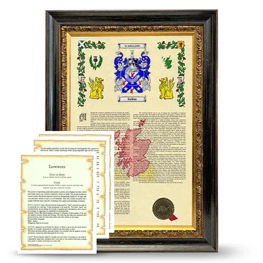 Kalem Framed Armorial History and Symbolism - Heirloom