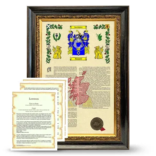Kinnach Framed Armorial History and Symbolism - Heirloom
