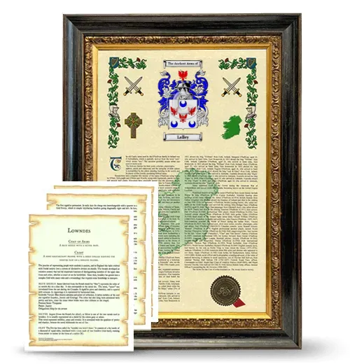 Lalley Framed Armorial History and Symbolism - Heirloom