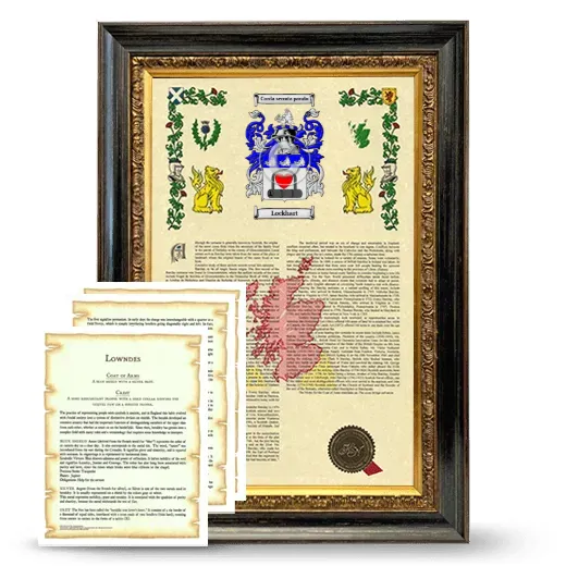 Lockhart Framed Armorial History and Symbolism - Heirloom