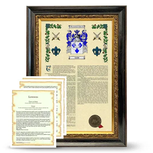 Looie Framed Armorial History and Symbolism - Heirloom