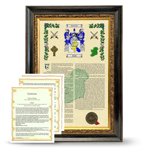 Lusty Framed Armorial History and Symbolism - Heirloom