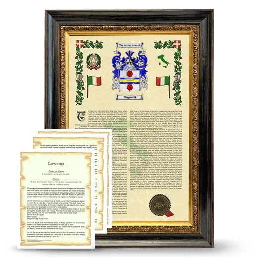 Magnotti Framed Armorial History and Symbolism - Heirloom