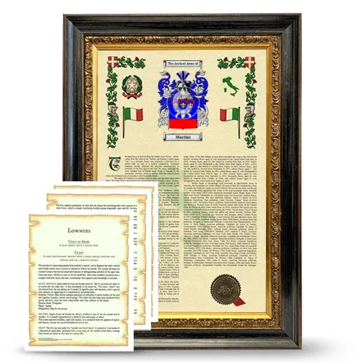 Martini Framed Armorial History and Symbolism - Heirloom