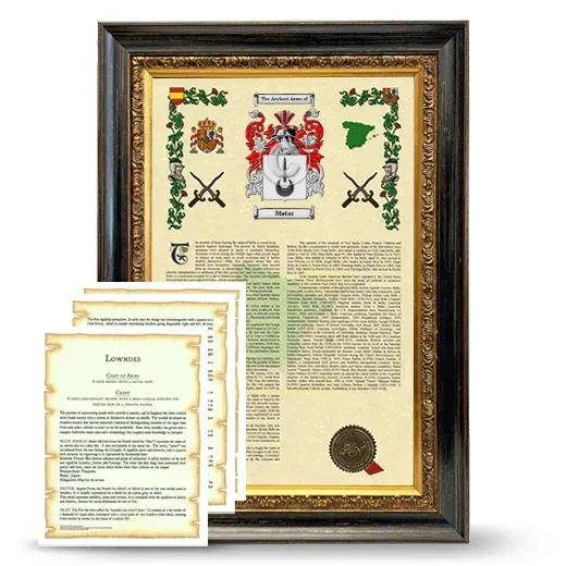 Matar Framed Armorial History and Symbolism - Heirloom