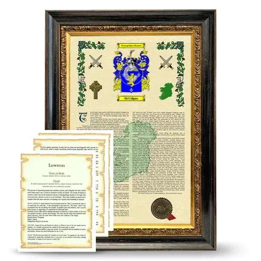 McColgan Framed Armorial History and Symbolism - Heirloom