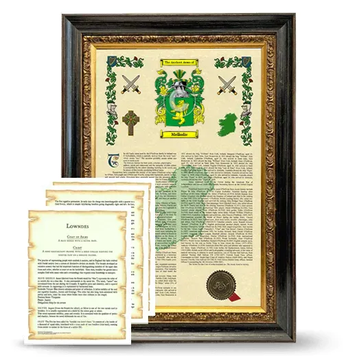 Mellodie Framed Armorial History and Symbolism - Heirloom
