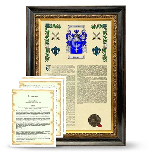 Mucher Framed Armorial History and Symbolism - Heirloom