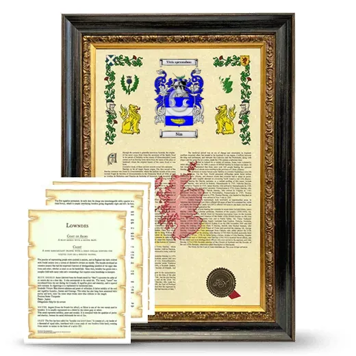 Nin Framed Armorial History and Symbolism - Heirloom