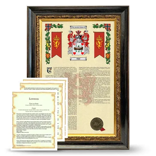 Olaf Framed Armorial History and Symbolism - Heirloom