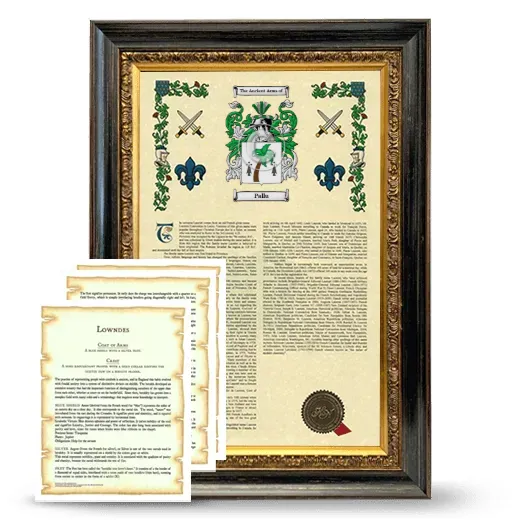 Pallu Framed Armorial History and Symbolism - Heirloom