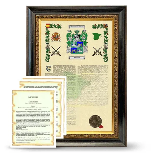 Pascale Framed Armorial History and Symbolism - Heirloom