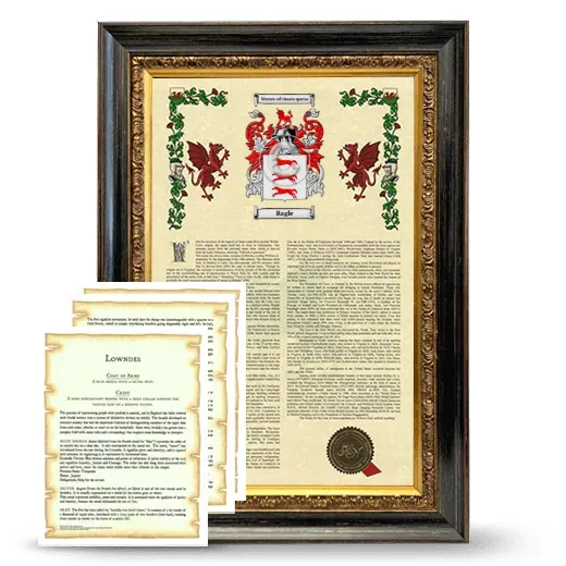 Ragle Framed Armorial History and Symbolism - Heirloom