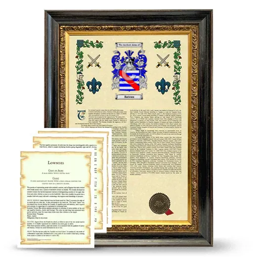 Rateau Framed Armorial History and Symbolism - Heirloom