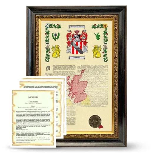 Reddons Framed Armorial History and Symbolism - Heirloom