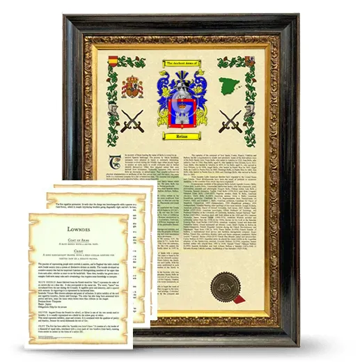Reina Framed Armorial History and Symbolism - Heirloom