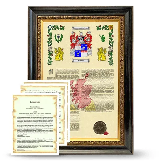Richer Framed Armorial History and Symbolism - Heirloom