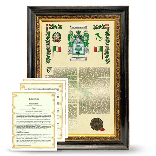 Riposi Framed Armorial History and Symbolism - Heirloom