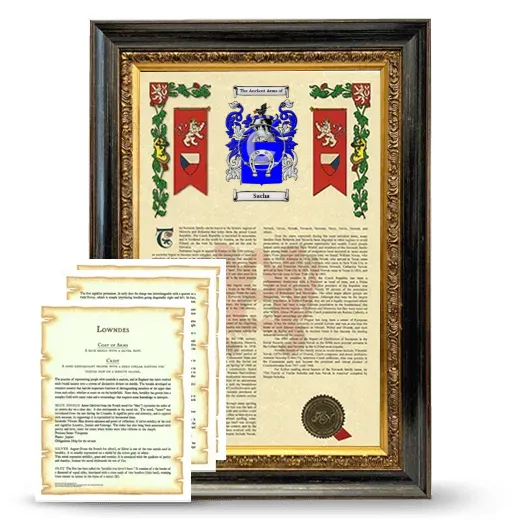 Sacha Framed Armorial History and Symbolism - Heirloom