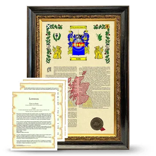 Scoby Framed Armorial History and Symbolism - Heirloom