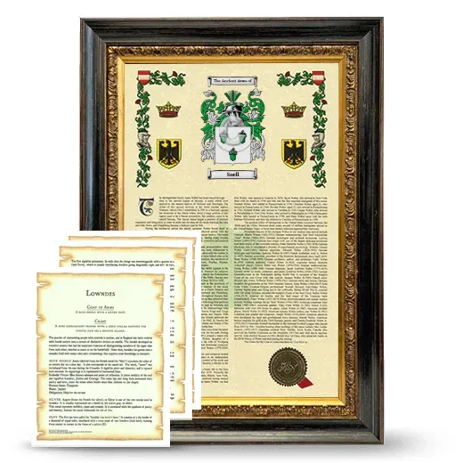 Snell Framed Armorial History and Symbolism - Heirloom